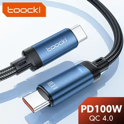 Toocki Type C Naar Type C Kabel 100W 60W Snel Opladen 3.0 4.0 Voor Xiaomi 12 13 Realme Poco F5 Samsung Smartphone 5G Snel Opladen