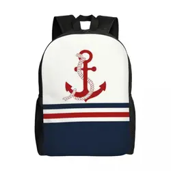 Sac à Dos Bleu Marine Personnalisé pour Homme et Femme, Injecteur Nautique, Bateau, Voyage, École, Ordinateur, Cartable, Étudiant