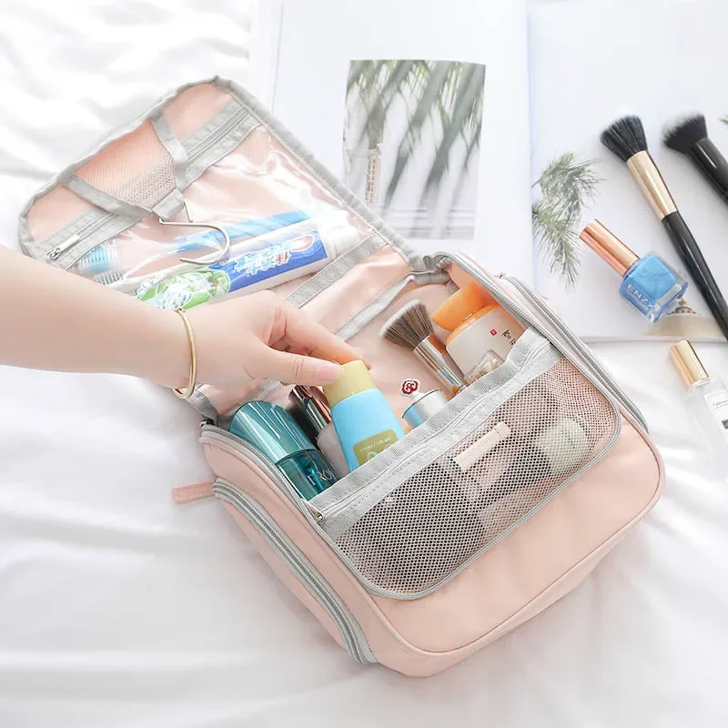 Borsa cosmetica impermeabile con grande capacità, ideale per viaggi e stoccaggio