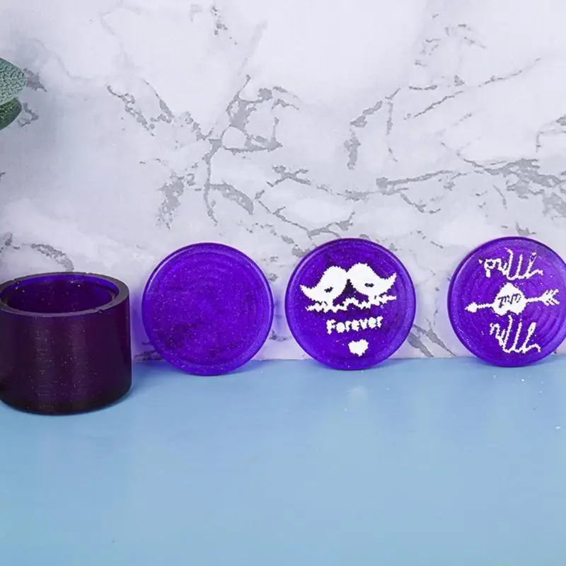 

31BF коробка для колец, смоляная форма с крышкой, силиконовая форма для литья из эпоксидной смолы, мини-кольца для пар, для для