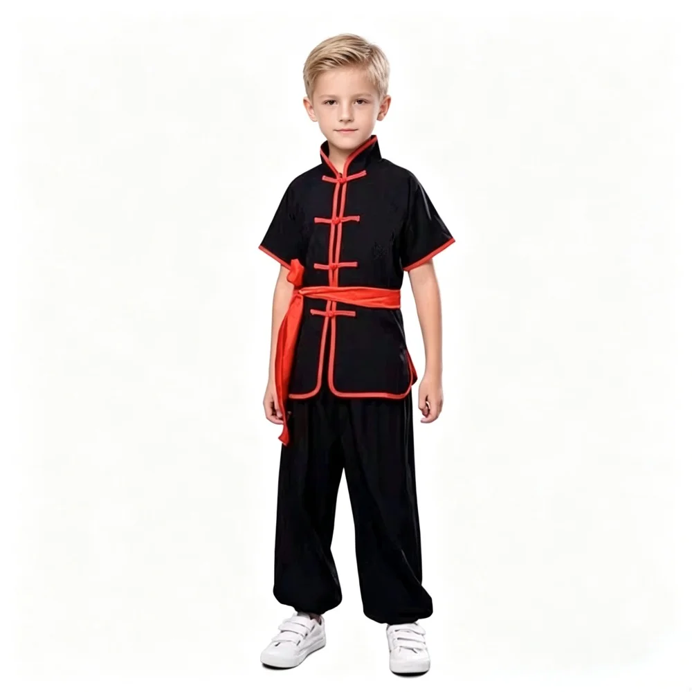 Kids Kung Fu Uniform Men Women Chinese Clothes Children's Sets Performance Boy Set Tai Chi Outfit Girl Wushu Costume Tang Suit