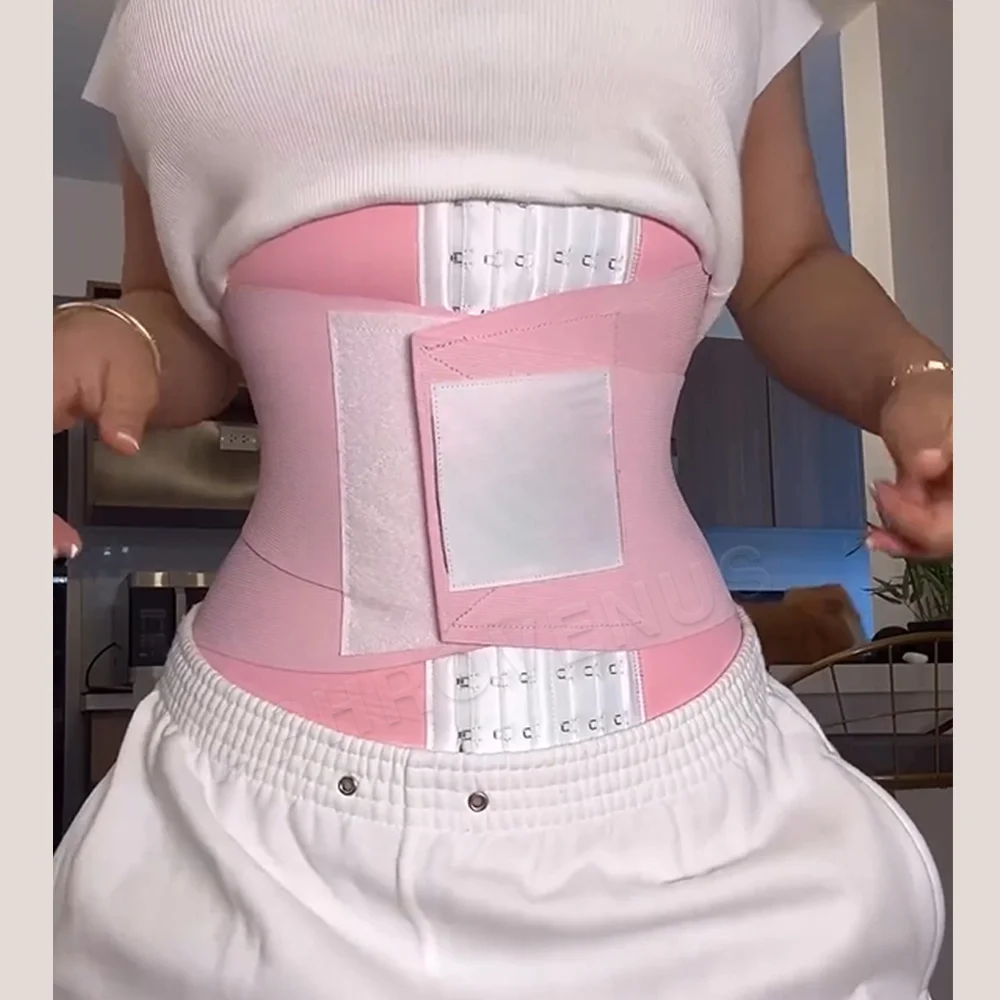 Faja Colombians Double Compression Waist Trainer Shaper Belt Tummy Control Slimming Corset Flat Belly Adjustable Hooks Shapewear