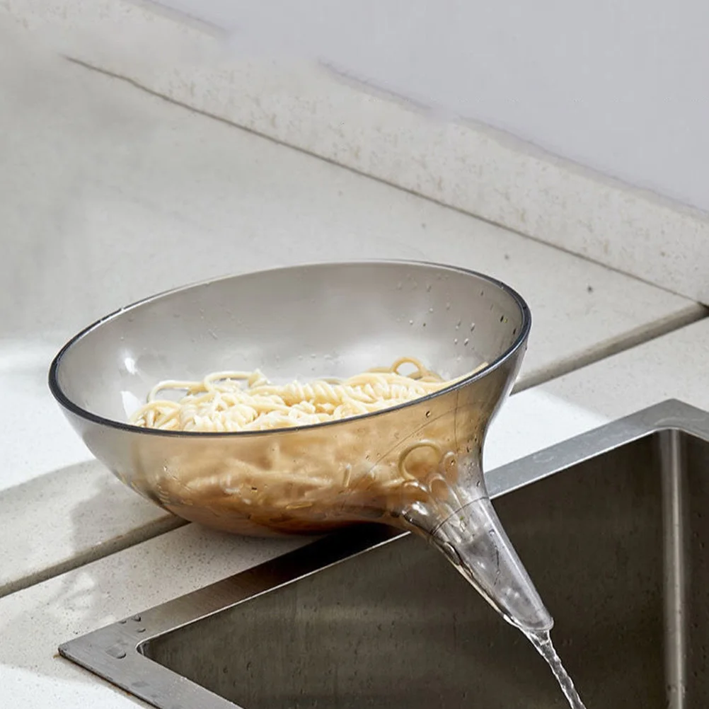

Multifunctional Drain Basket For Kitchen Food Strainer Vegetable Noodle Pasta Rice Washing Bowl With Handle Spout Colander Sink