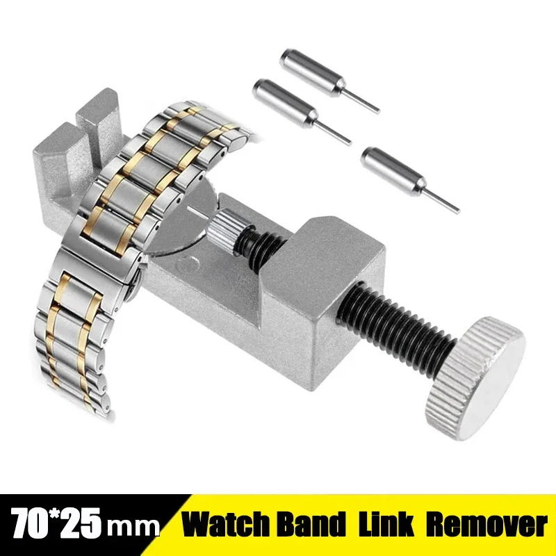 Spring Bar Conjunto para Relojoeiros Ver Band Strap Link Pin Remover Repair Tool Kit Extra Pins Substituição Pack de 3