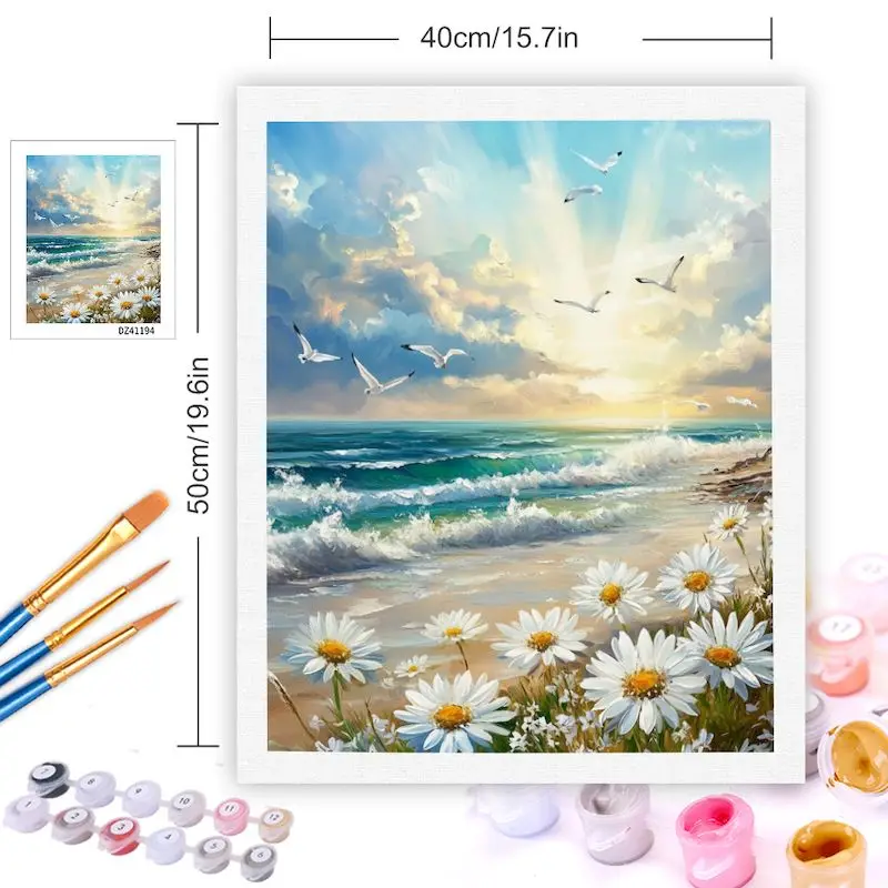GATYZTORY Paint By Numbers Beautiful Scenery Acrylic Pigment Framed Painting By Number Kits On Canvas