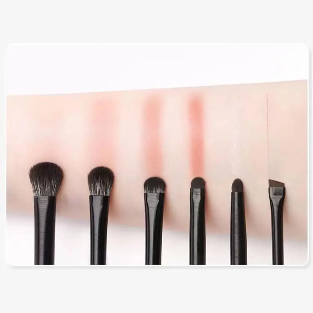 6 Pçs/Set Maquiagem Escova Liberação Pó Uniformemente Soft Nylon Cerda Multipurpose Eye Liner Eye Shadow Brush Set para maquilhador