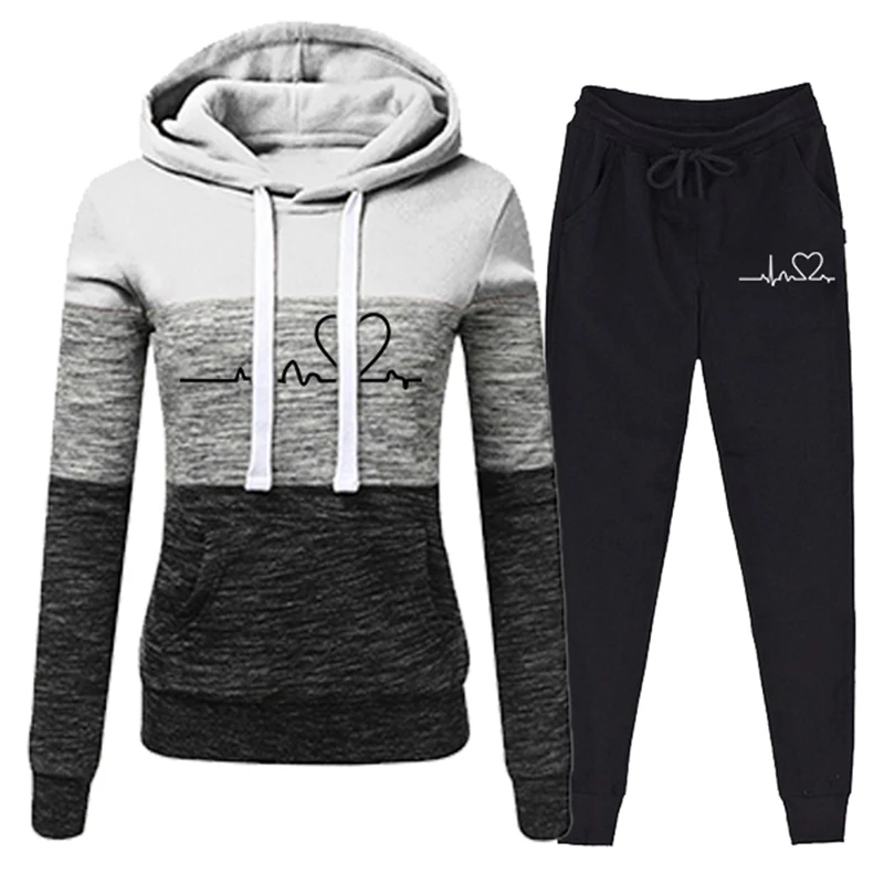 Women\'s Running Sportswear Women\'s 2-piece Set Women\'s Hoodie And Pants Set 2024 Women\'s Fall/winter Sweatshirt