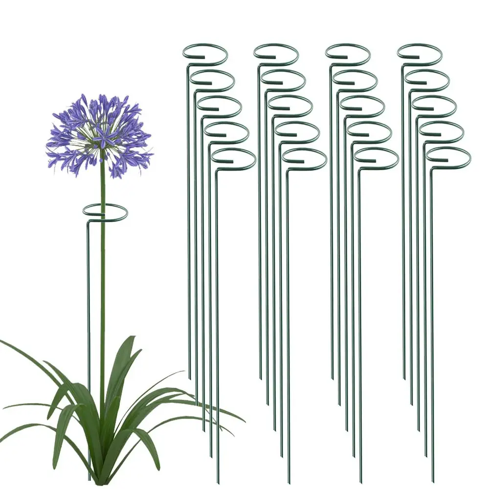 

Набор из 20 дюймовых подпорок для растений: садовые опоры для одиночных стеблей, кольца-подпорки для цветов, орхидей, томатов, пионов, лилий и роз.
