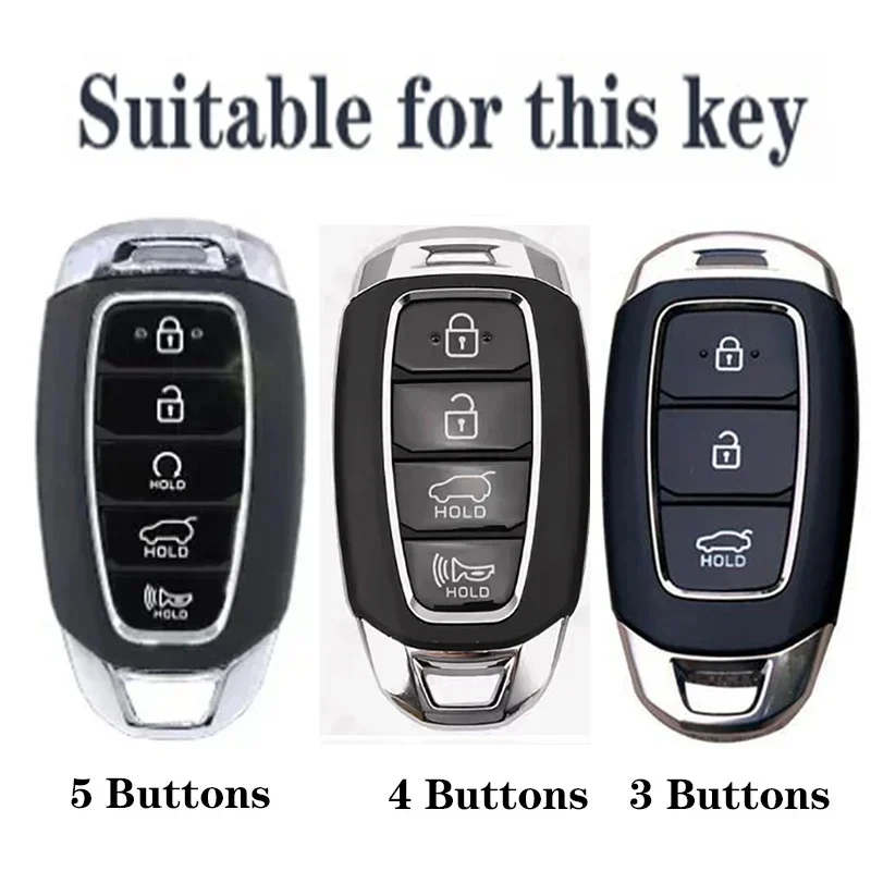 Car Silicone Remote Key Case Cover for Hyundai Palisade Limited 2020 Palisade SEL 2023 Elantra Sel Elantra Santa Fe Veloster