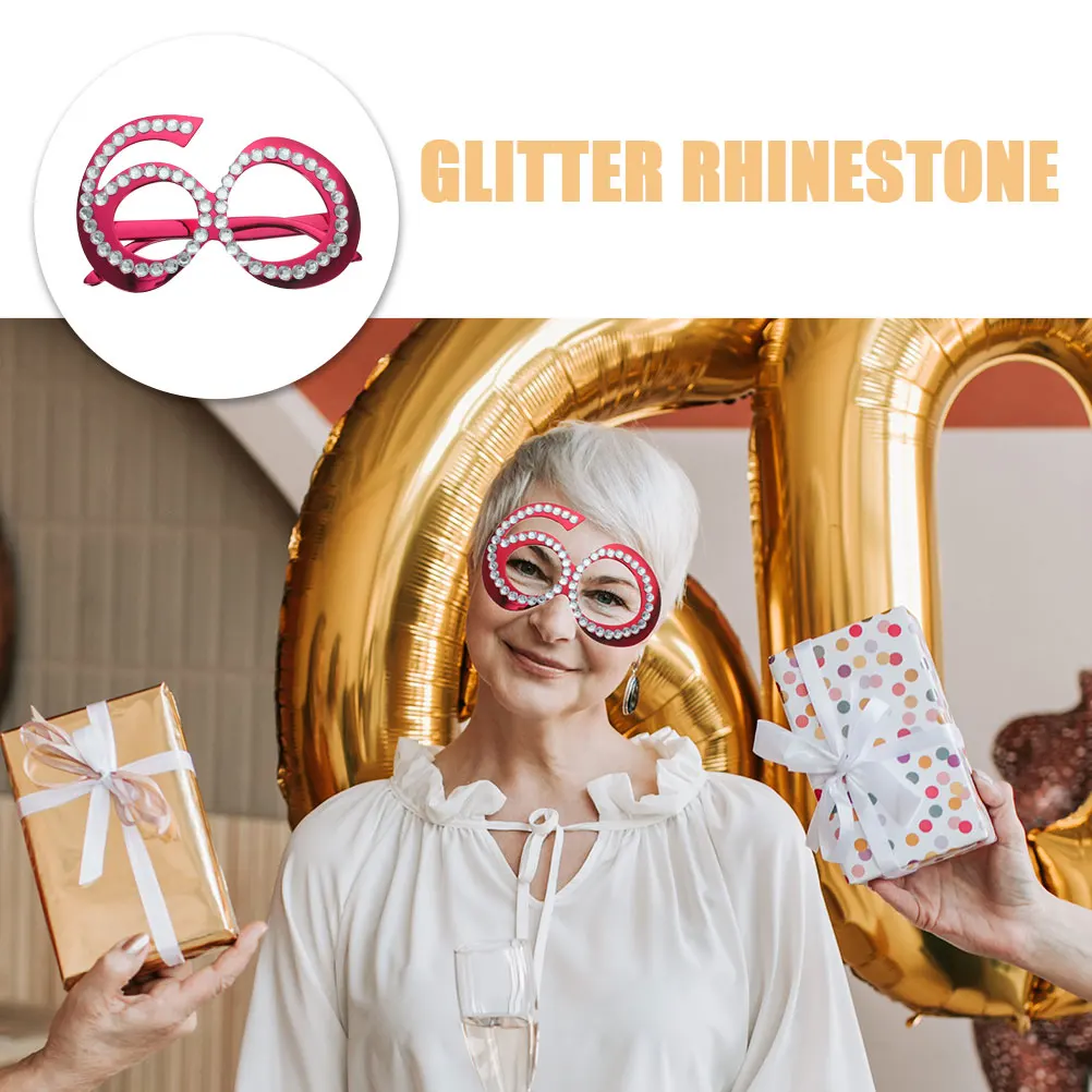 

Digital Glasses Birthday Decorations Party Eyewear Photo Adult Frame Supplies Booth Props Kit