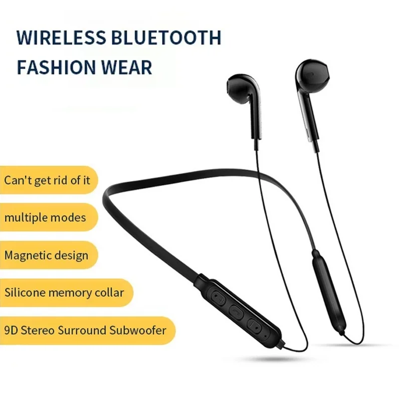 Wireless Bluetooth 5.1 Earphones Neckband Headphone Gaming HiFi TWS Stereo Sports Headset Waterproof Headset With Volume Control