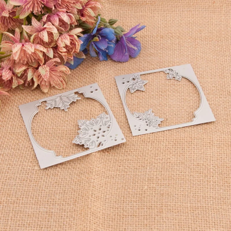 2pc Lantern Border Metal Cutting Dies DIY Scrapbooking Die Cutout Wedding Party Craft Card Embossing Making Decoration Stencils