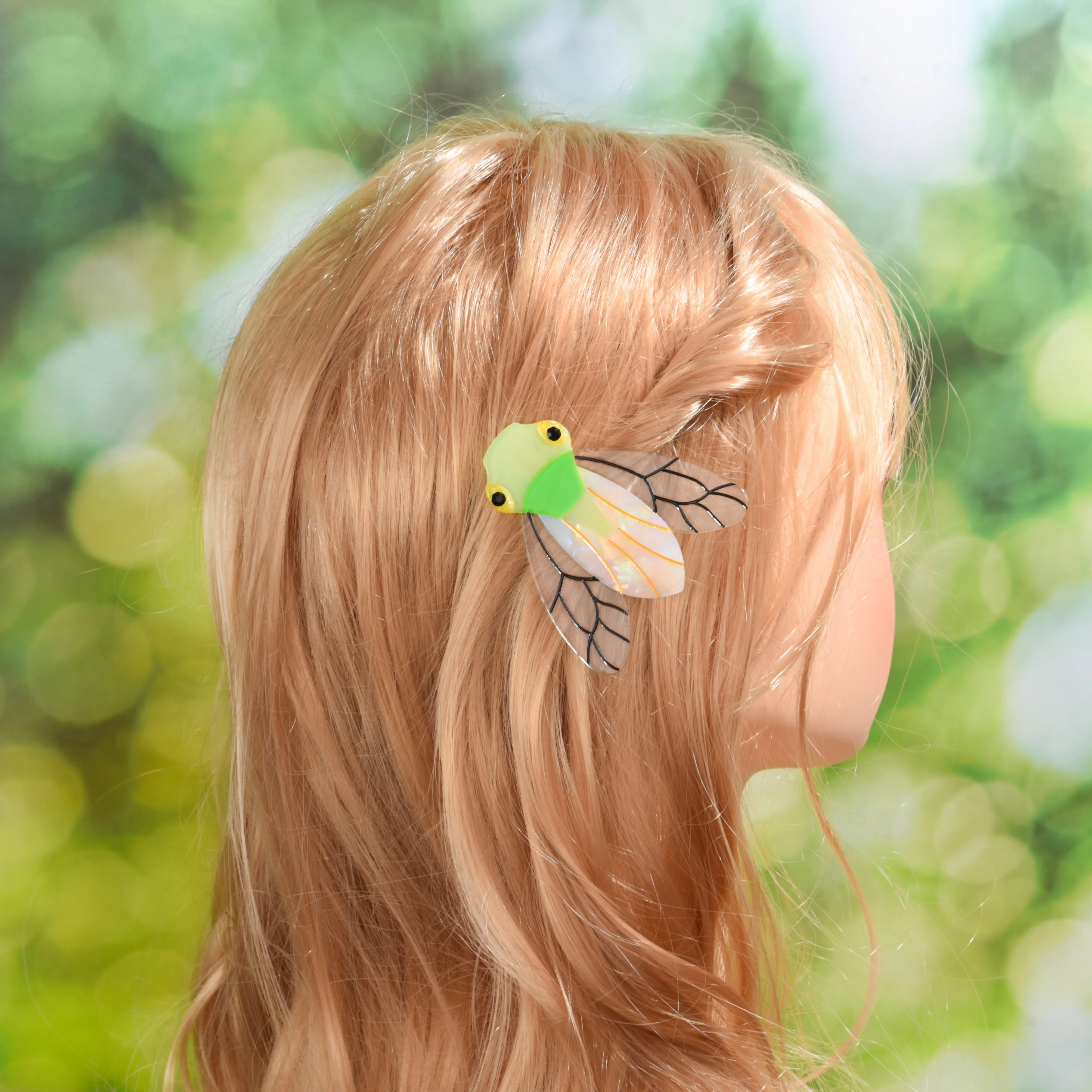 Muweordy Cicadas Hair Clip Design Summer Sweet and Lovely Hairpin Acetate Bangs Clip Girl\'s Edge Clip Hair Accessoires for Women