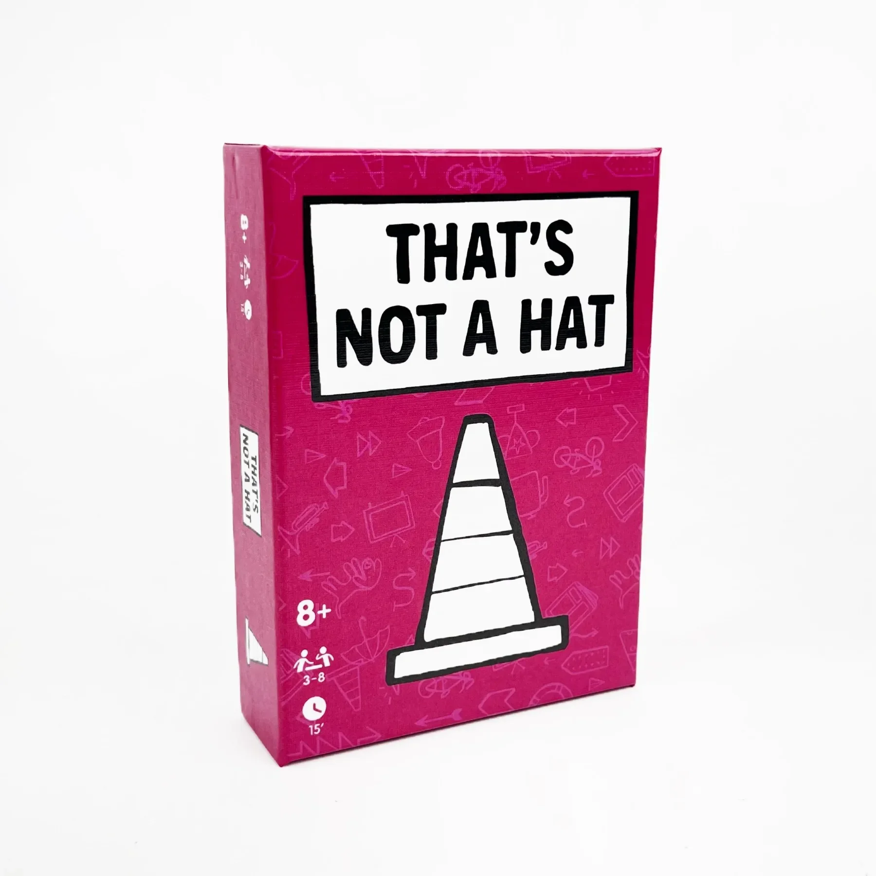 Fun That's Not a Hat Happy Party Game Set, bordspel met basis uitgebreid kaartspel, Engels tafelspel voor 3-8 spelers
