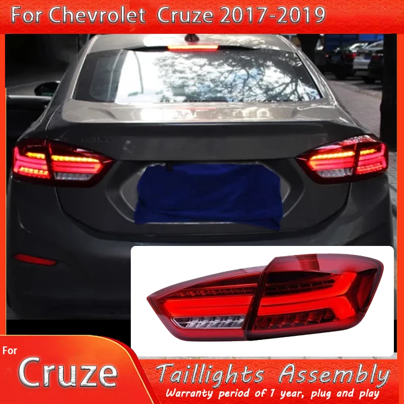 

Car Styling LED Rear Lamp Streamer Turn Signal Indictaor For Chevrolet Cruze 17-19 Fog Brake Reverse Parking Tailight Assembly