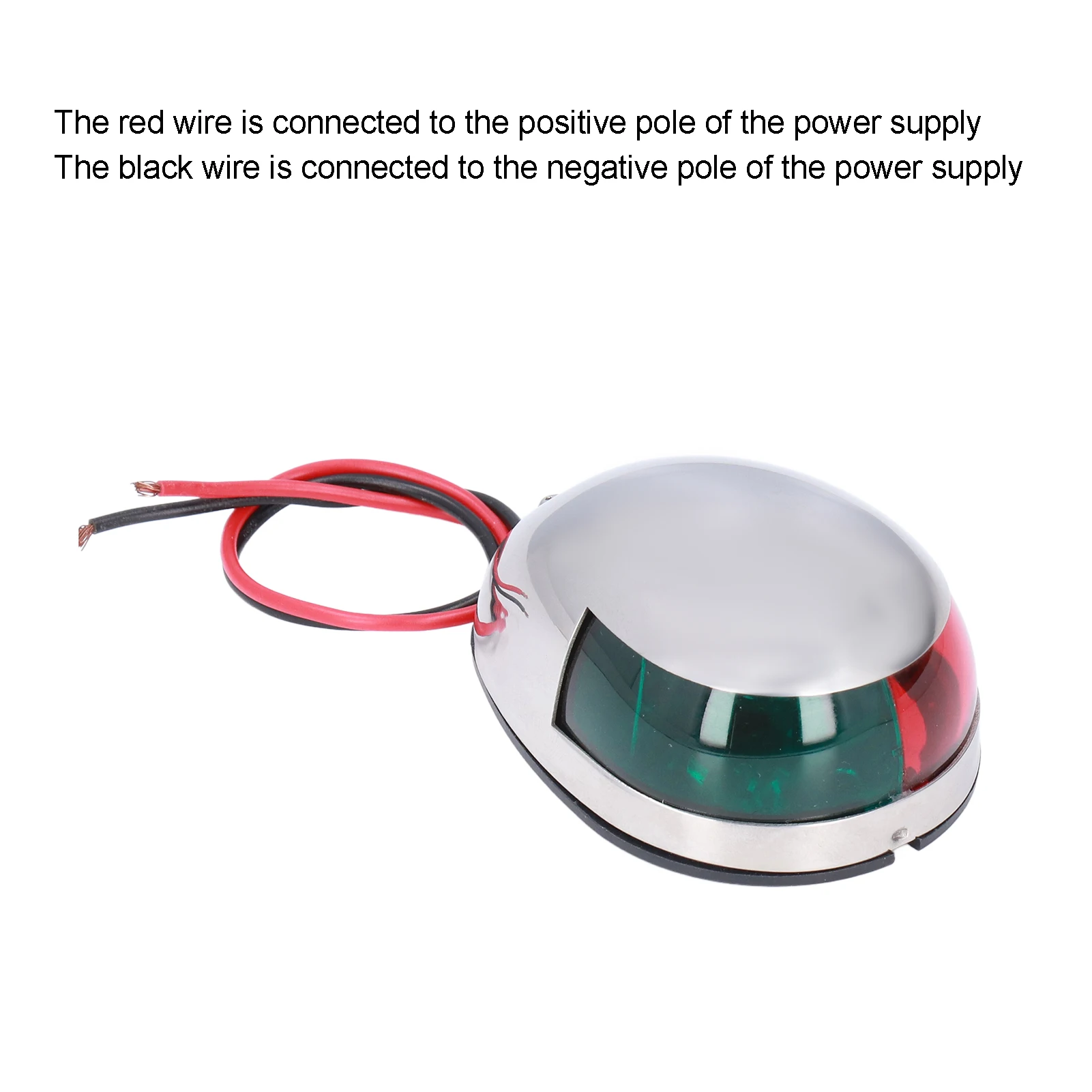 قارب الملاحة ضوء قارب الملاحة ضوء أضواء حمراء خضراء 8 واط LED 12 فولت قذيفة من الفولاذ المقاوم للصدأ قطرة الشكل مصباح إشارة الإبحار