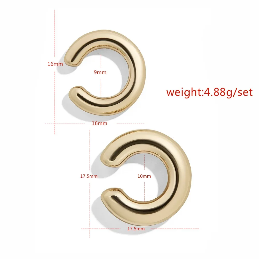 Gold Silver Ear Cuff Without Piercing Ear Clips Earrings For Women Trendy Earring Fake Cartilage Earrings Clip каффы для ушей