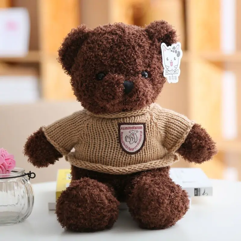 Barcelona Bear Doll 30cm 20 bear plush toys with soft filling animals Claire wears clothes Big Bear Girl Boy Cute birthday gift