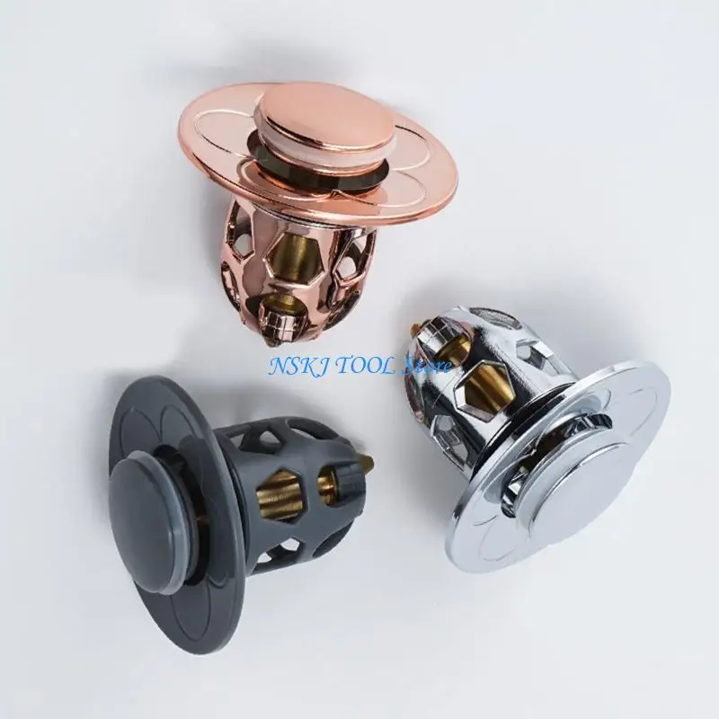 L8RC Detachable Bathtub Drain Plug Drain Filter Push-type Bounce Drain Filte