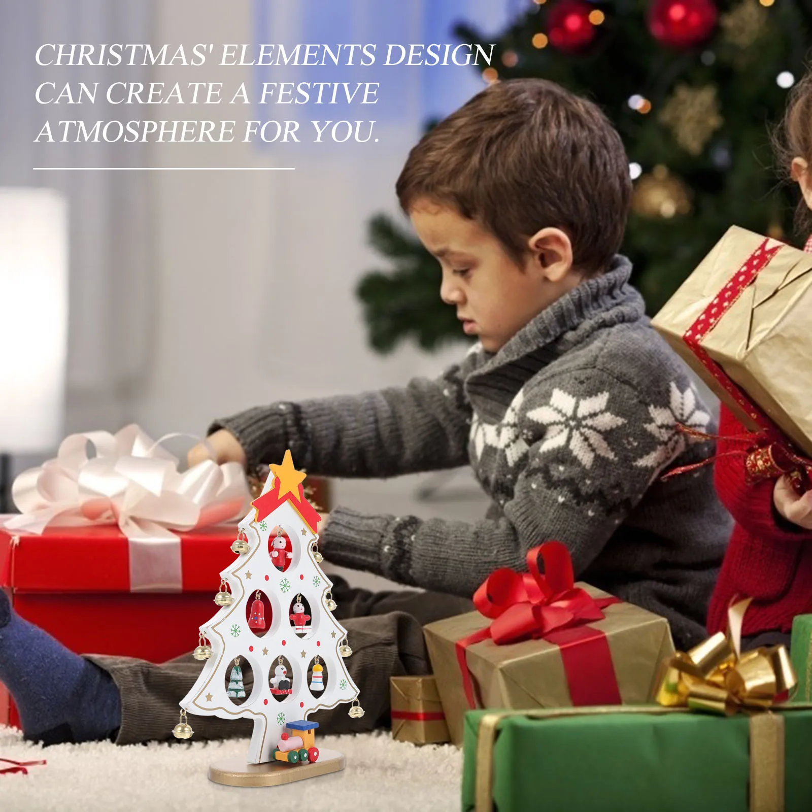 

Christmas Tree Decoration Ornaments Trees Desktop Mini Tabletop Decorations Small for Diy