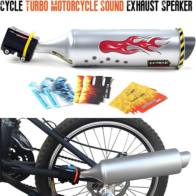Bicycle Exhaust System,Bike Turbo Exhaust Noise Maker for Mountain Biking Road Cycling,Motorcycle Turbo Sound Exhaust System