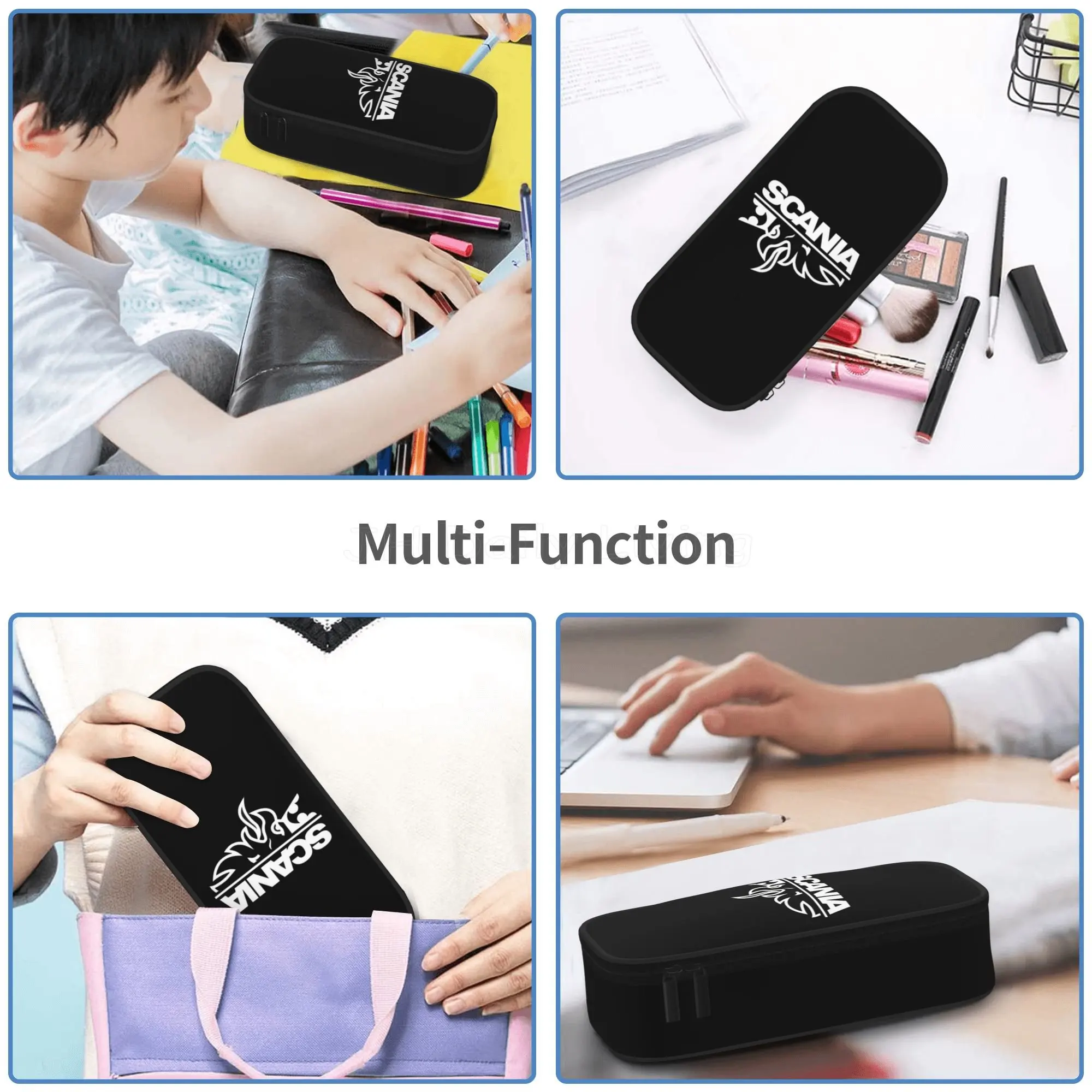 Personalized Large Capacity Pencil Case Pencil Bag School Stationery Storage Bag Solid Color Unisex Pen Case Student Stationery