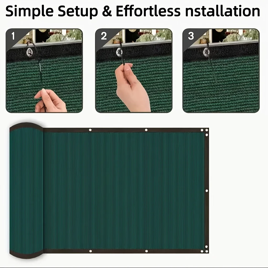 Outdoor Sunshade Nets, Sunshade Nets, Plant Sunshade Nets, High-Density Breathable Nets with Copper Buckles for Easy Hanging, Anti-Ultraviolet with Uniform Shading Rate, Suitable for Terraces, Greenhouses, Lawns, and Canopies