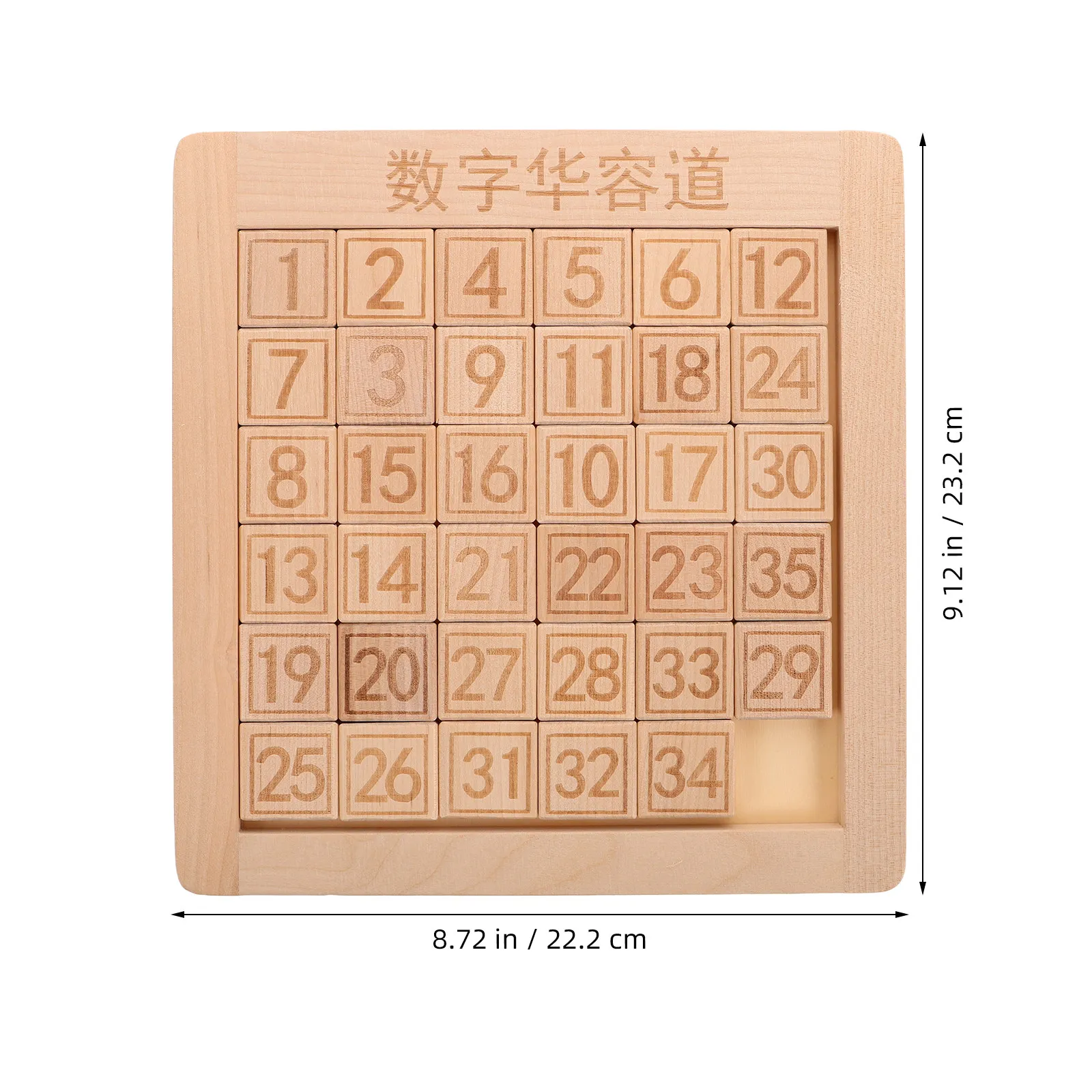 Puzzle Scorrevole con Numeri in Legno, Gioco Logico per Bambini, Educazione Precoce Montessori, Regalo per Feste, Gioco per lo Sviluppo del Cervello