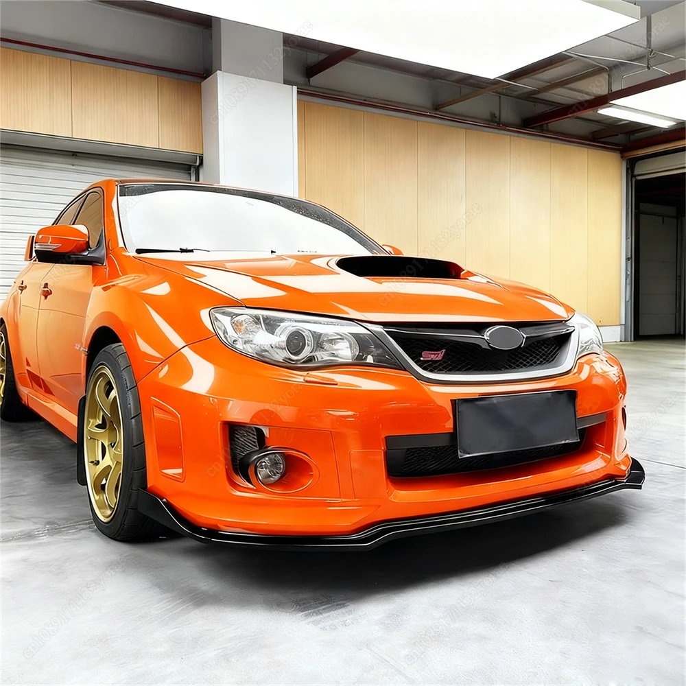 For Subaru Impreza WRX STI 2011-2014 Car Front Bumper Lip Spoiler Splitter Diffuse Lower Air Deflector ABS Black Bodykits Tuning