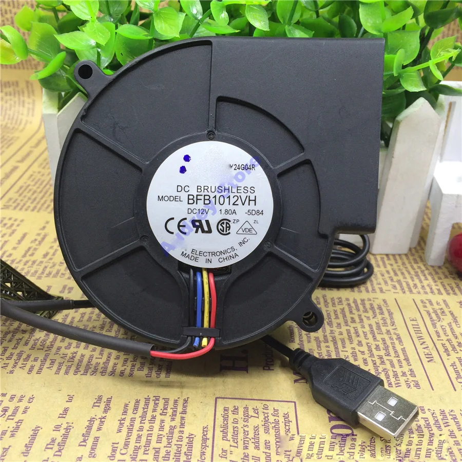 1.2A 1.8A 2.7A 2.94A 9733 Projector Turbine Fan DC12V USB BFB1012VH Silent brushless Centrifugal Turbine Air Blower