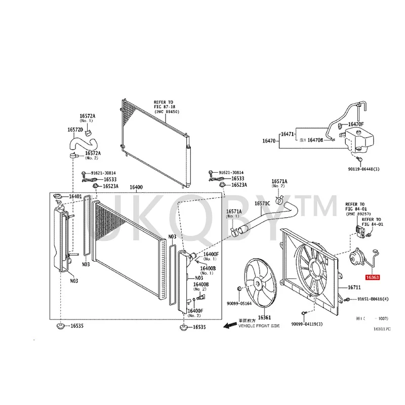 163630T030 To yo ta Corolla Corolla Corolla Levin Cooling fan motor