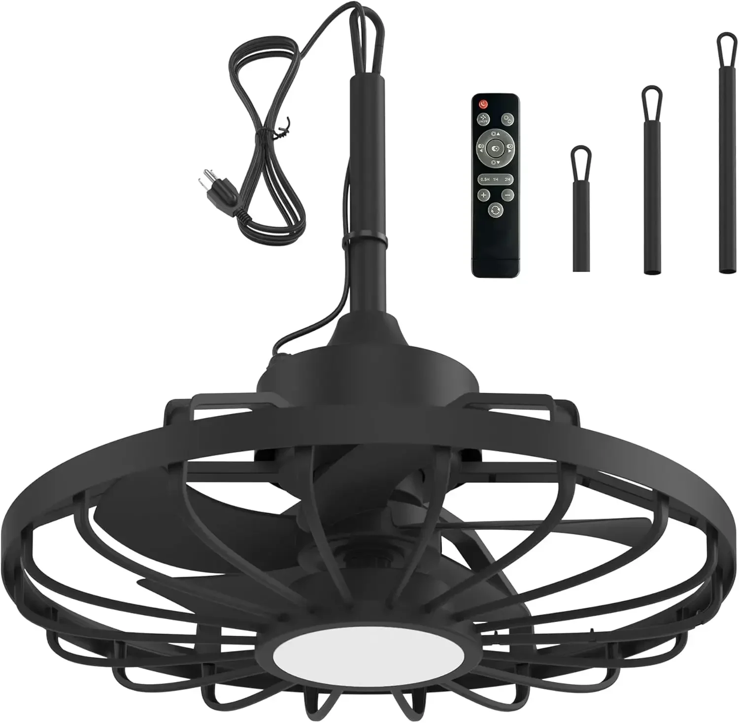 

Бестселлер: 20-дюймовый уличный потолочный вентилятор с подсветкой, водонепроницаемый (IP65), с пультом ДУ и 3 удлинителями, для беседки, в металлическом корпусе, подвесной