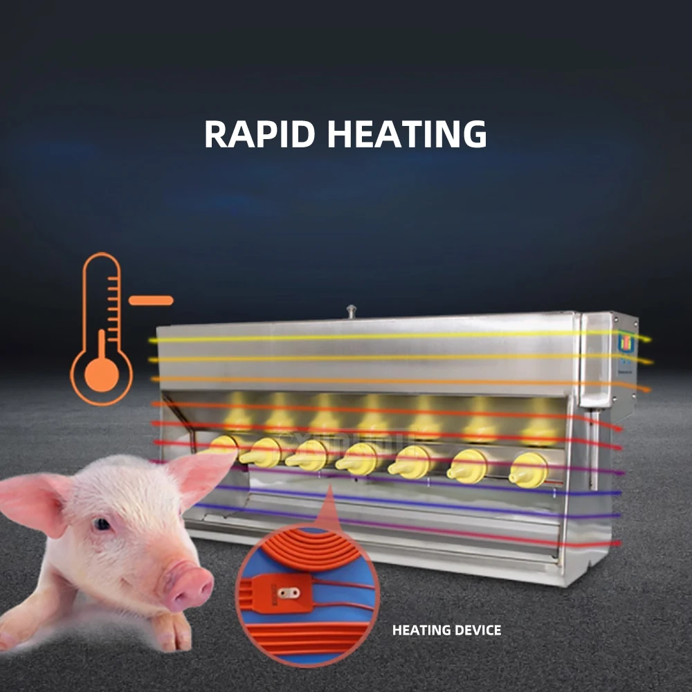 

Stainless Steel Pig Feeding Machine Double-sided 10 head Feeding Device For Lambs And Piglets