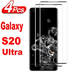 For Samsung Galaxy S20 Ultra 5G,9H Curved Four Sides Glue Screen Protector 2/4Pcs HD Tempered Glass