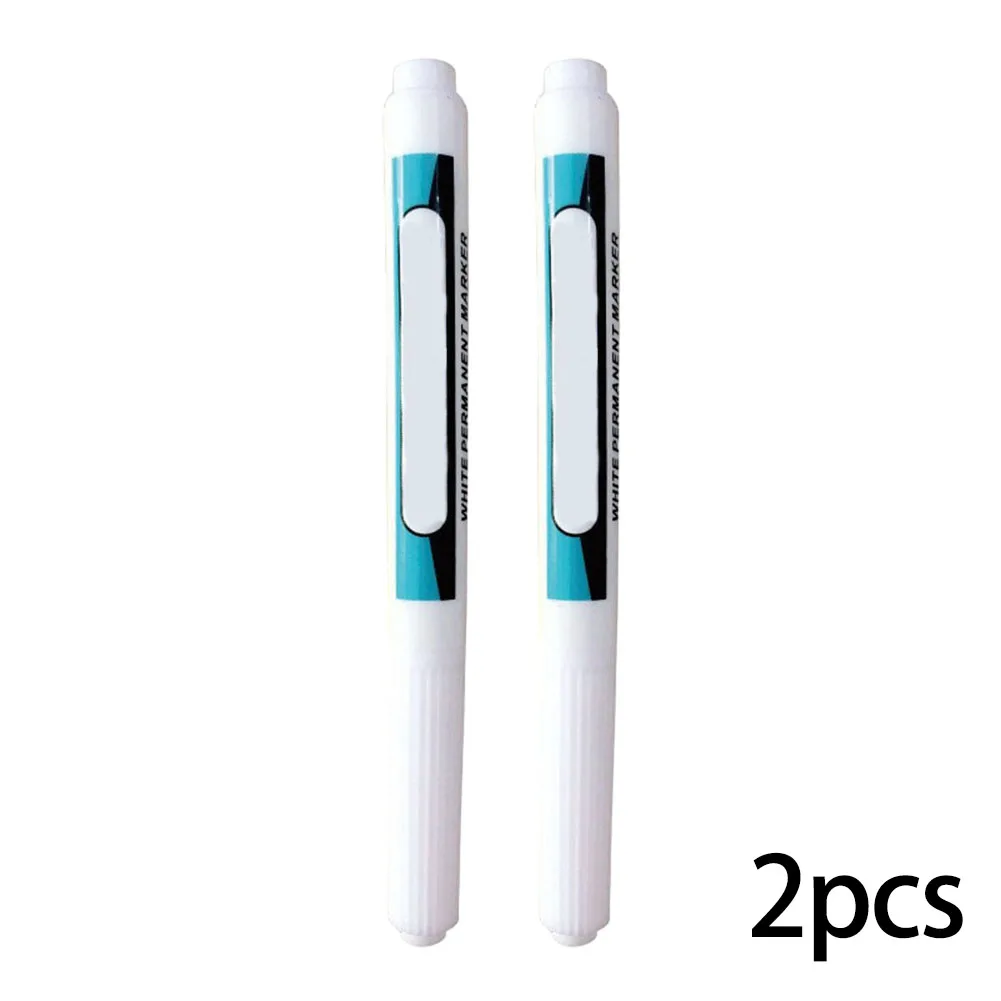 

Car Tyre Tire Tread Rubber White Marker Pen Waterproof and Environmentally Friendly 2Pcs Set Ideal for Various Surfaces