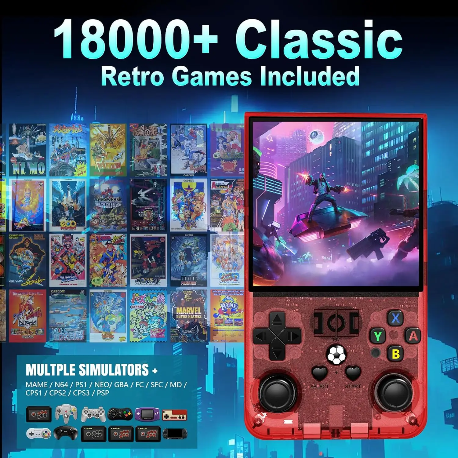 

WDYQJE R36MAX Gaming Device Retro Handheld Game Console Linux System 4.0 Inch IPS Big Screen Portable Pocket Video Player 18000+