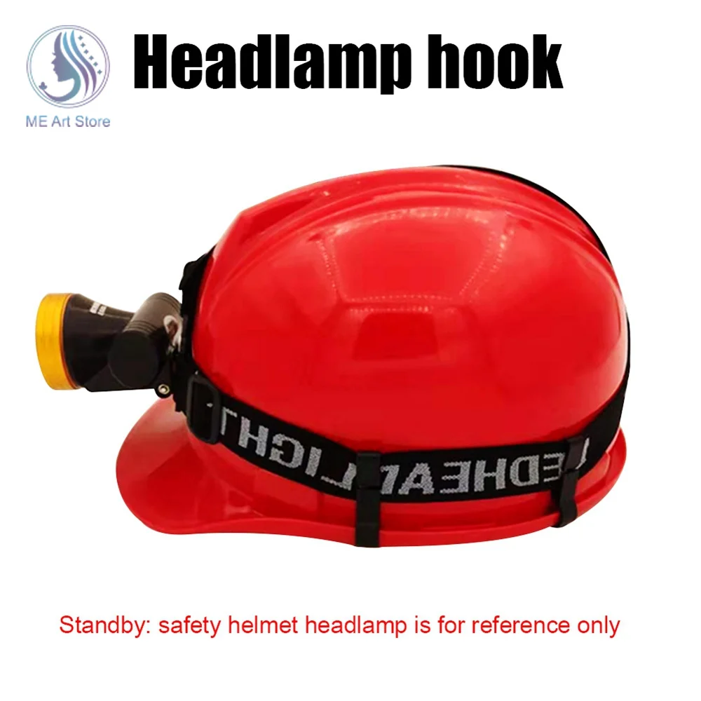 10Pcs Helmet Clips Attachment Head Light Clamps Black Set Headlamp Hook Safety Cap Hook Hard Hat Clip Accessory Outdoor Tools