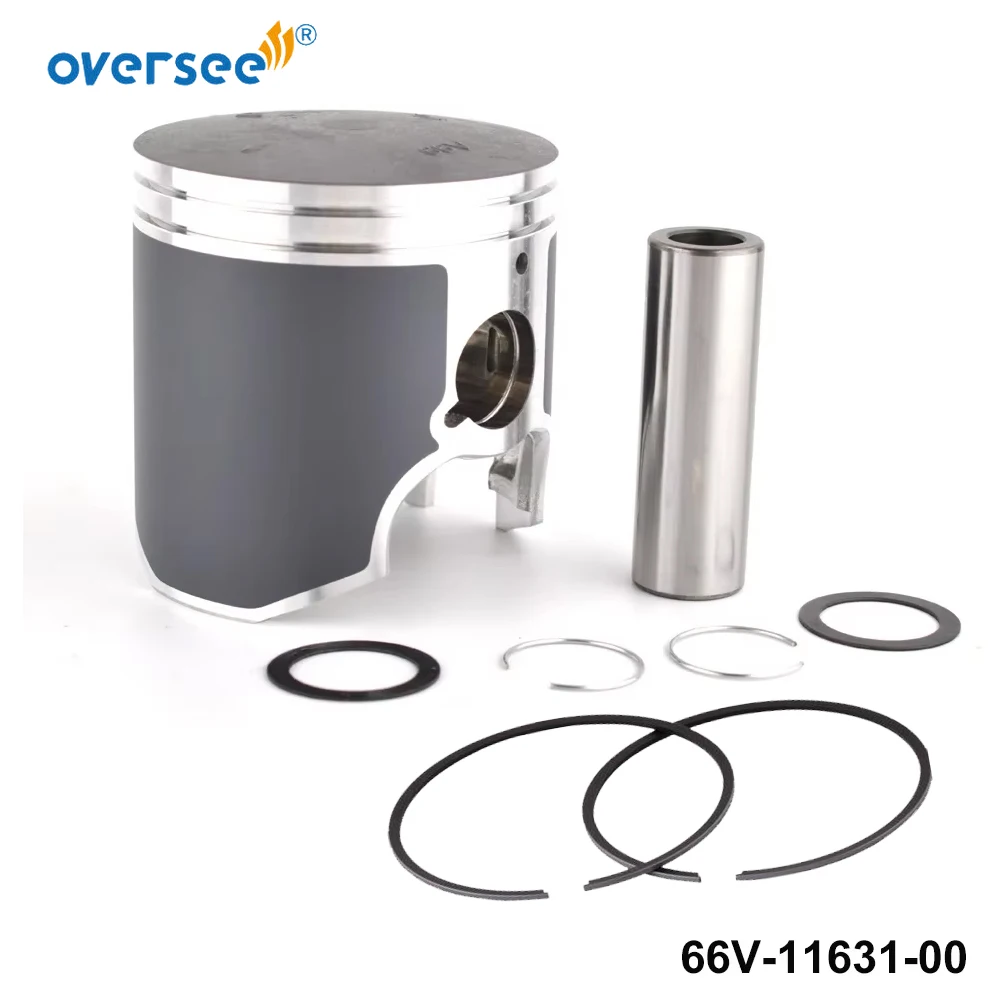 

Oversee 66V-11631-00 66E-11631-00 STD Piston Set for Yamaha Jet Ski Waverunner XLT1200 GP1200R 2 Cylinder Outboard Engine