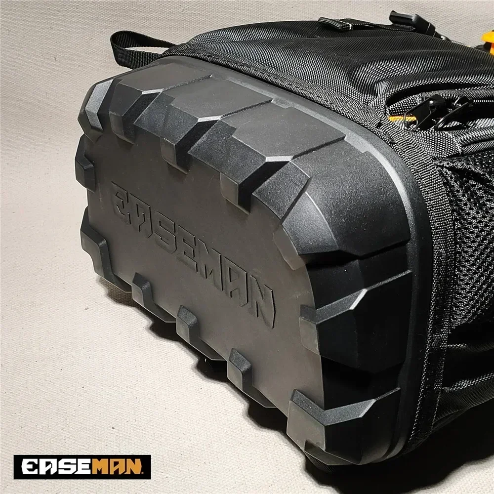 1680D Oxford Cloth Tool Bag Rubber Bottom with Multi-pockets Waterproof Puncture-resistant Professional Electrician Storage