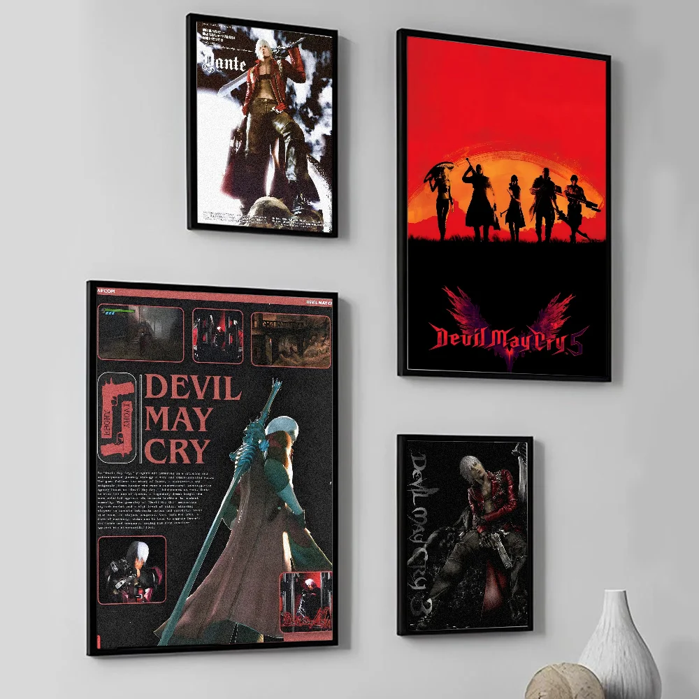 Game D-Devil May Cry Poster Wall Art Home Decor Room Decor Digital Painting Living Room Restaurant Kitchen Art