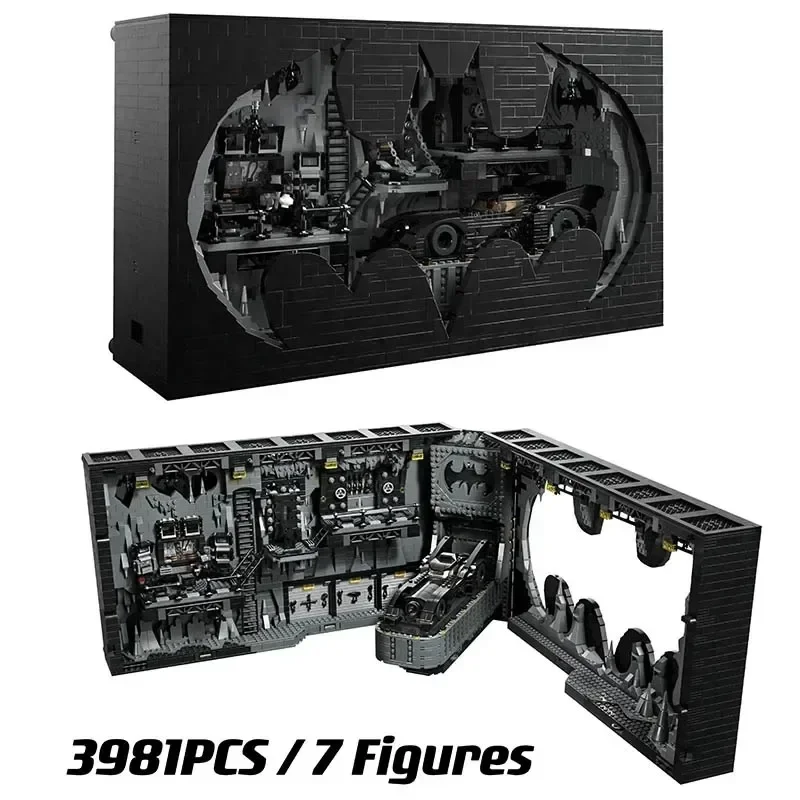 In Stock Batcave Shadow Box Cars Building Block Model Compatible 76252 3981pcs Assembly Brick Toys For Boy Christmas Gift