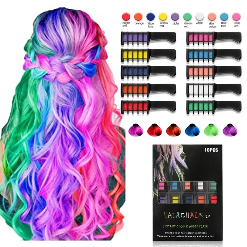 10Pcs Kinderen Kam Multi Kleur Haarverf Kam Set Mode Make Banket Speelgoed Jongen Kits Wegwerp Haar Verven Kam speelgoed Voor Meisje