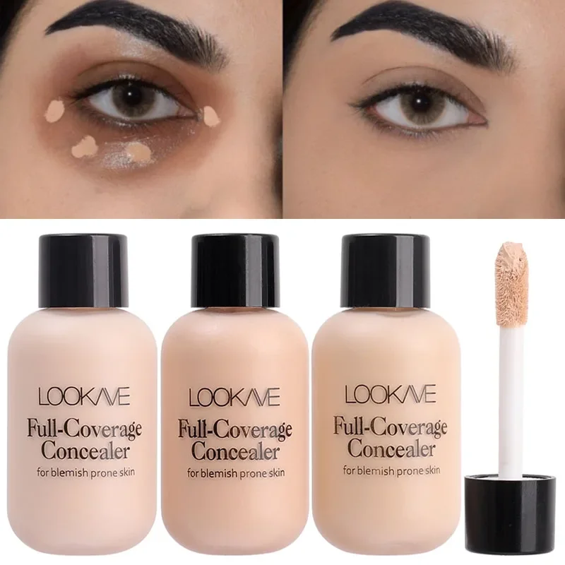 Corrector líquido mate de cobertura completa, crema Invisible para ojeras y acné, base de Control de aceite duradera, herramienta de maquillaje facial, 12ML