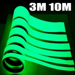 3M10M Luminous Tape Green Warning Ground Light Storage Stair Anti-Slip Sticker Bicycle Frame Warning Reflective Fluorescent Tape