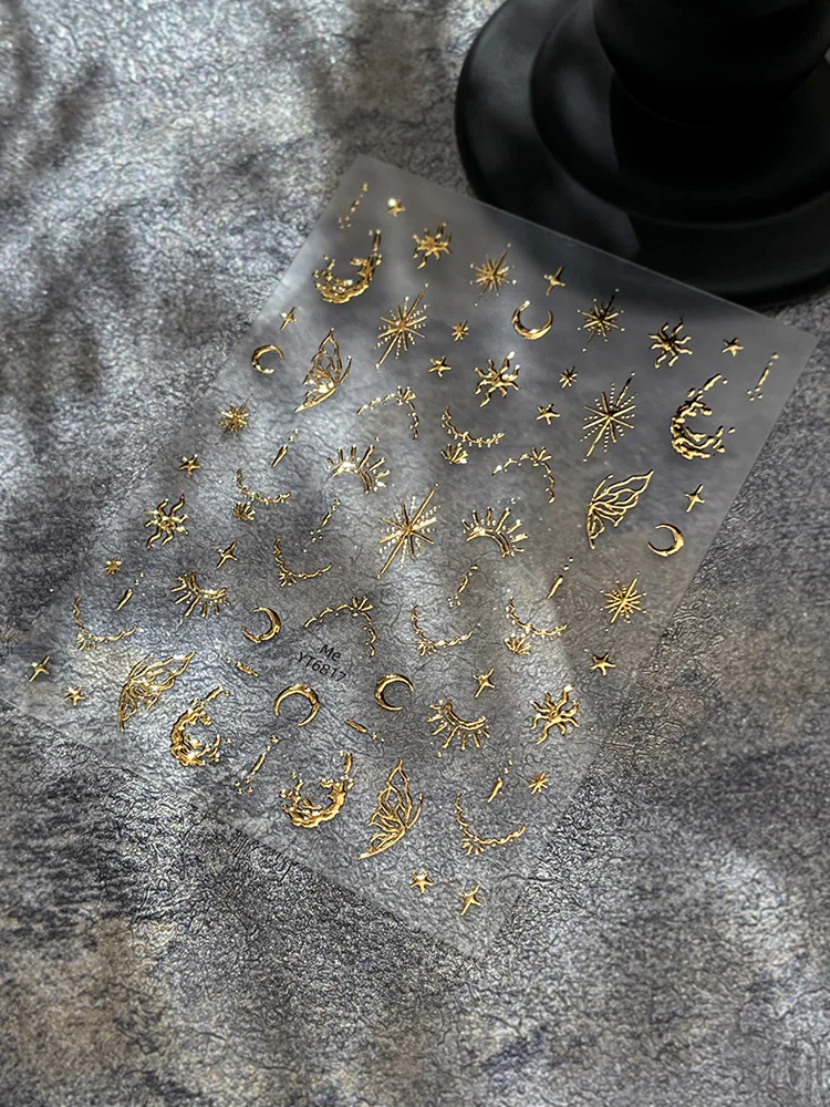 الذهبي كرة الثلج شجرة عيد الميلاد ملصقات الأظافر الشتاء ندفة الثلج الأحمر القوس الفاخرة 5D كريستال الماس ذاتية اللصق ملصقات أظافر ذاتية الصنع #5