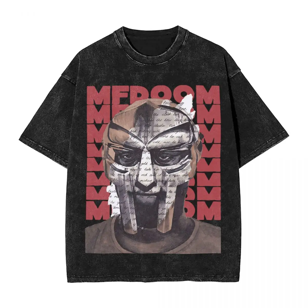 Madvillain Mf Doom Madlib Washed T Shirts Streetwear Hip Hop Novelty T-Shirts Tees Tops Men Women 100% Cotton Harajuku Printed