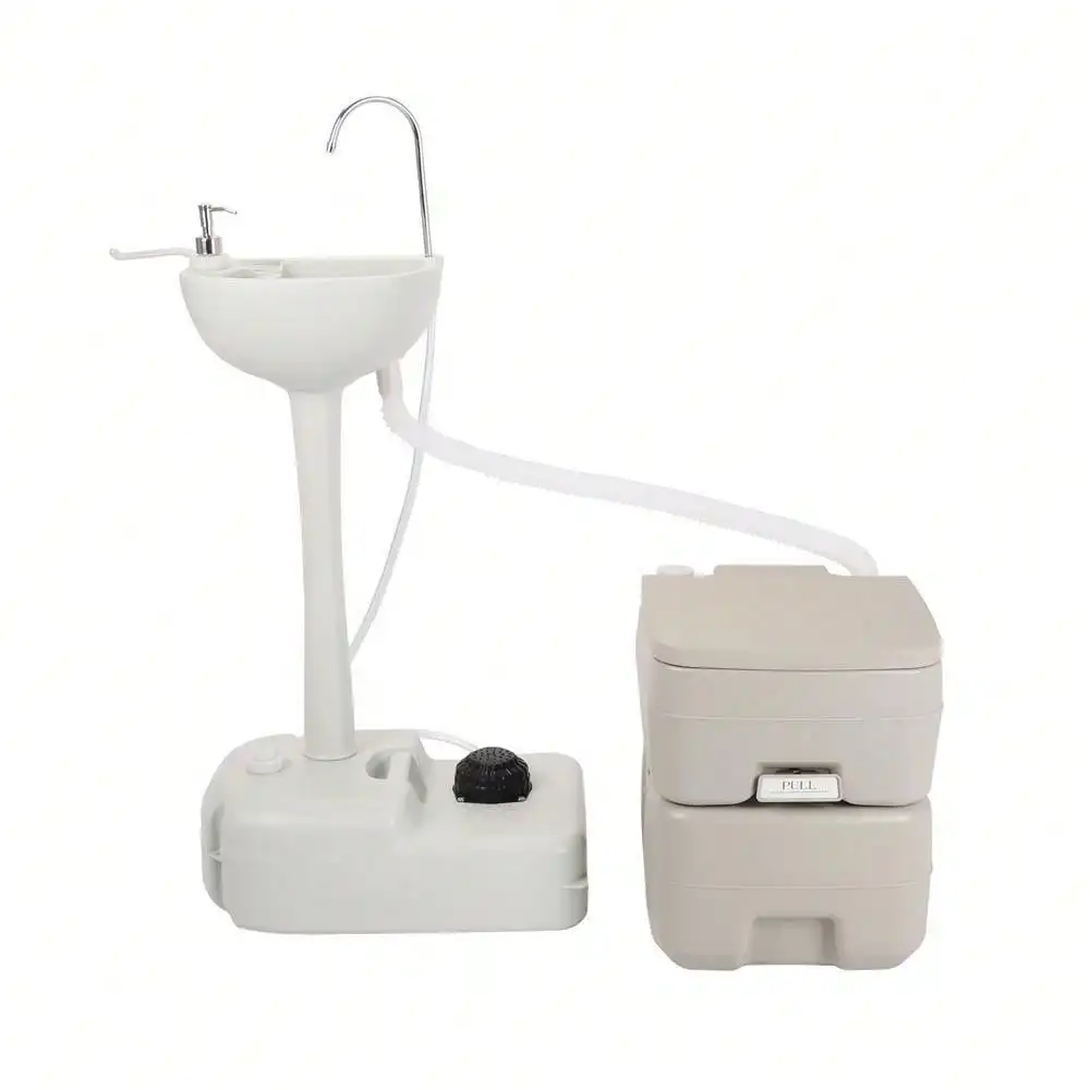 Camping Hiking Hygiene Wash Set 20L Flush Toilet Hand Wash Sink Basin