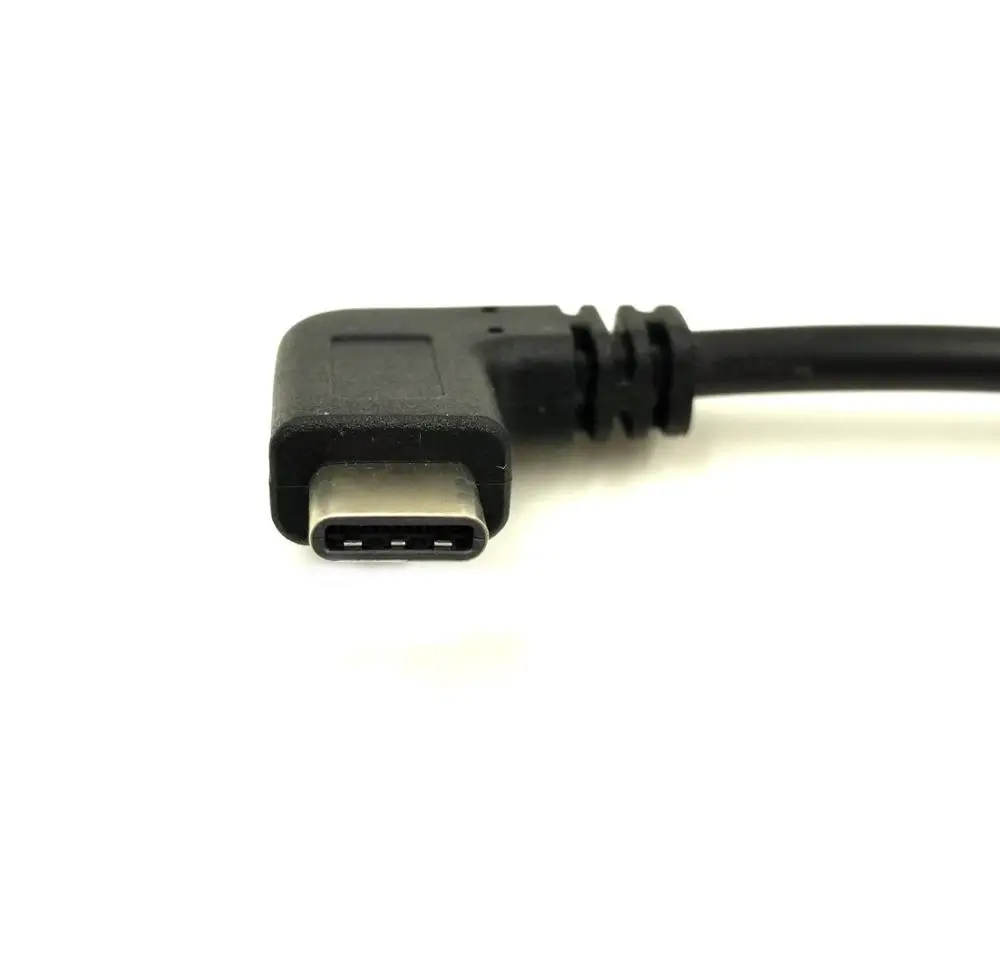 Right Angle USB-C Charging Cable, Duttek USB 3.1 Type C Male to Mini USB (Mini B) Female Converter Cable Cord 0.3m