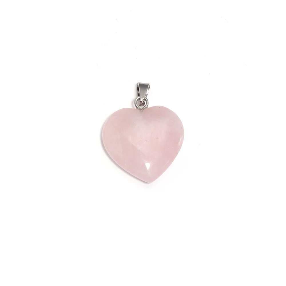 Natural Stone Mix Color Heart Shape Charms for DIY Making