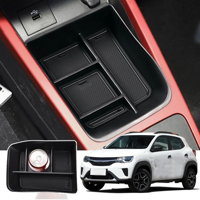 

Car Center Console Storage Box Central Armrest Tray Cup Holder Organizer Key Card Coin Tidying Box Car Interior for Dacia Spring